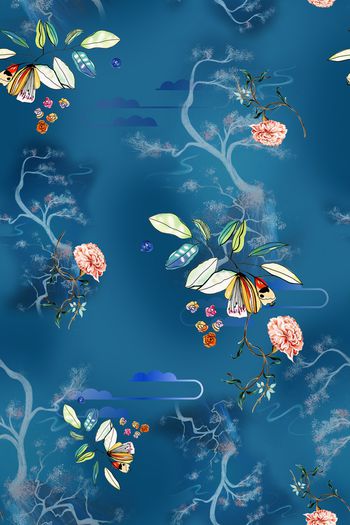 旗袍印花花型图片