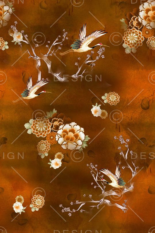 中国风印花花型图片