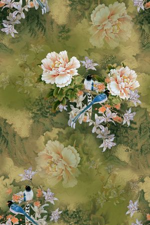中国风印花花型图片