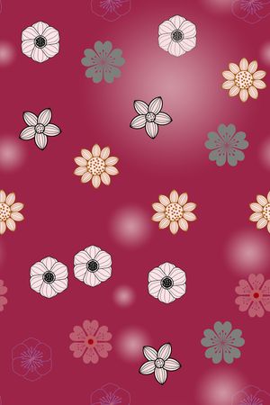 定位花印花花型图片
