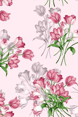 连衣裙印花花型图片