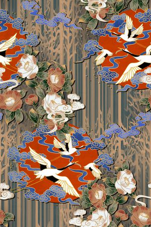 中国风印花花型图片