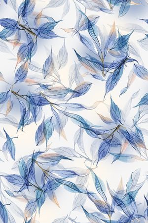 绿植树叶印花花型图片