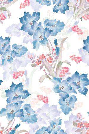 水彩印花花型图片