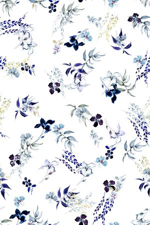 水彩印花花型图片