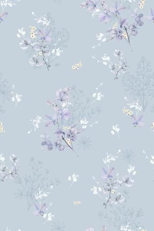 水彩印花花型图片