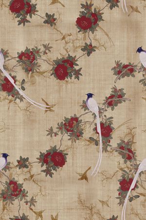 花鸟印花花型图片