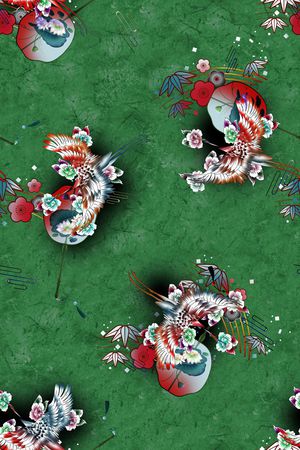 香云纱印花花型图片