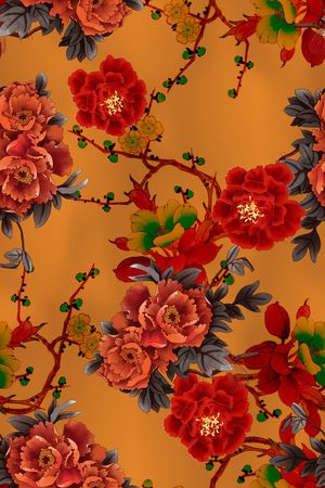 香云纱印花花型图片
