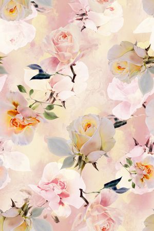 玫瑰花印花花型图片