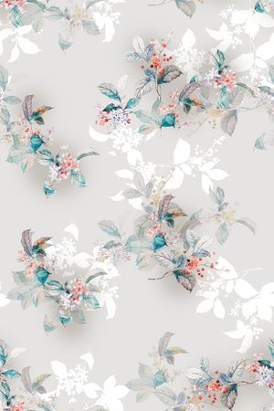 清爽底花卉印花花型图片