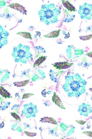 绿植树叶印花花型图片
