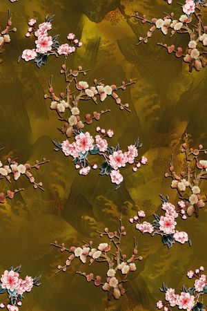 中国风印花花型图片