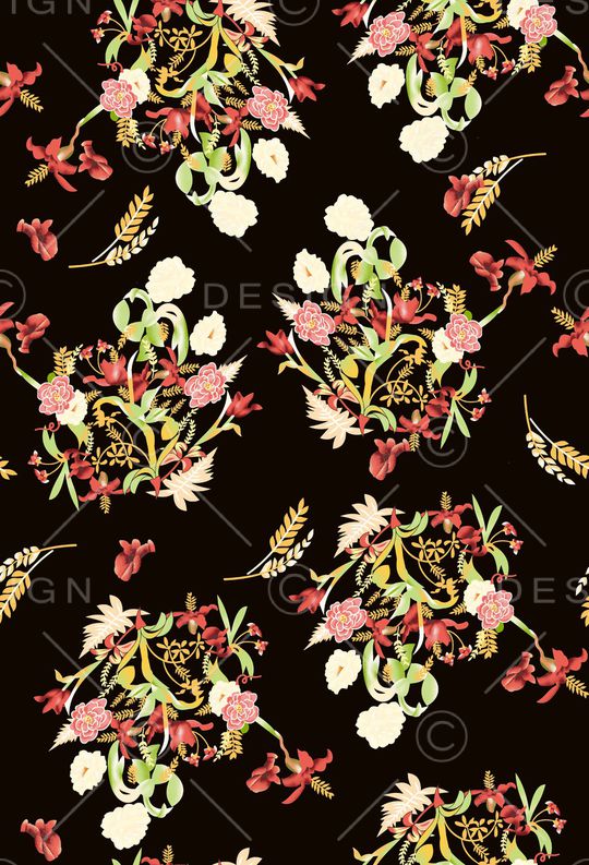 数码花型印花花型图片