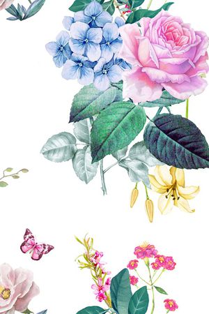 绣球花印花花型图片