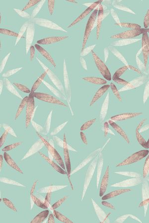 绿植树叶印花花型图片