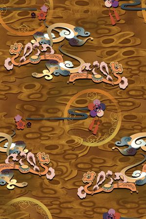中国风印花花型图片