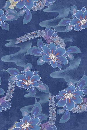 花卉印花花型图片