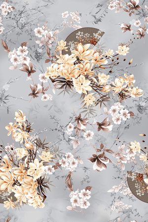 花卉印花花型图片