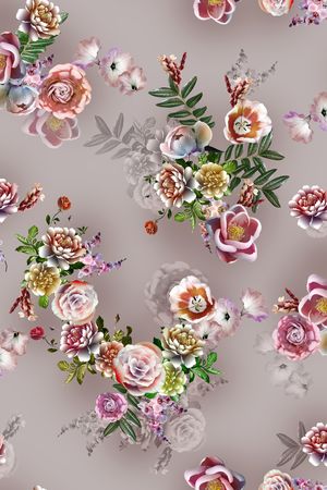 花卉印花花型图片