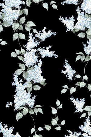 绿植树叶印花花型图片