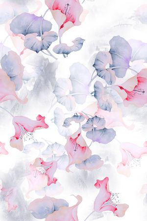 水彩印花花型图片