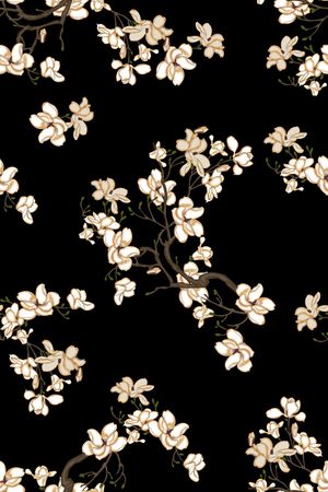 中国风印花花型图片