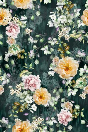 花卉印花花型图片