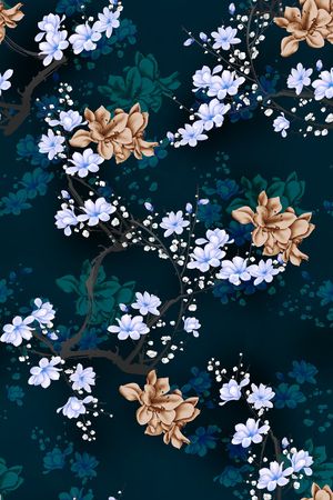 中国风印花花型图片