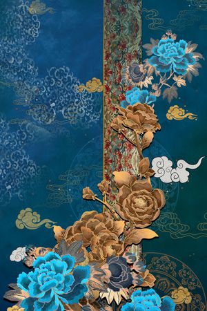 定位花印花花型图片