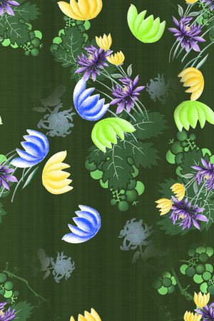 菊花印花花型图片