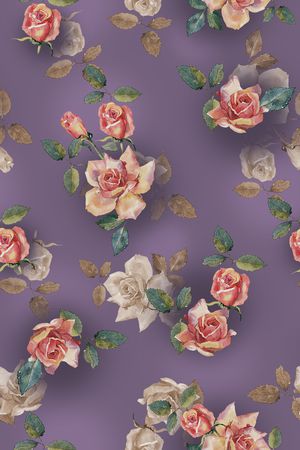 玫瑰花印花花型图片