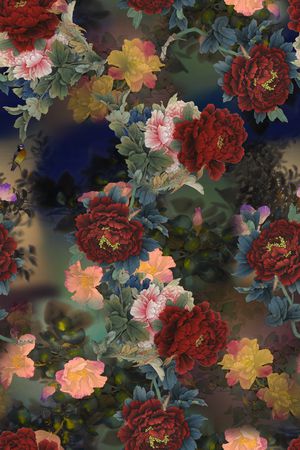 香云纱印花花型图片