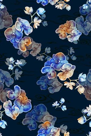 水彩印花花型图片