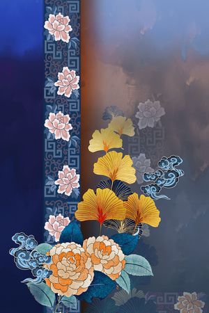 真丝印花花型图片