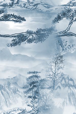 国画印花花型图片