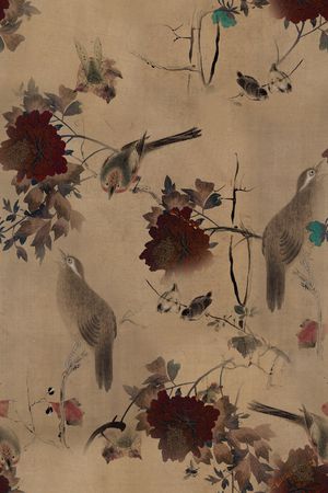 花鸟印花花型图片