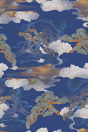 中国风印花花型图片