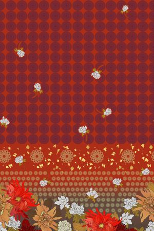 中国风印花花型图片