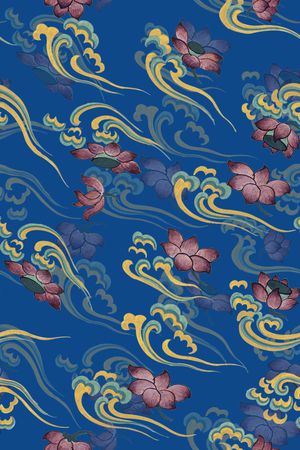 旗袍印花花型图片
