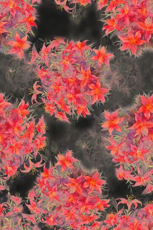 百合印花花型图片