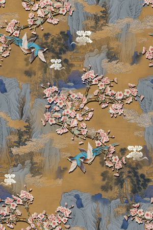 中国风印花花型图片