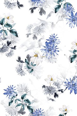 连衣裙印花花型图片