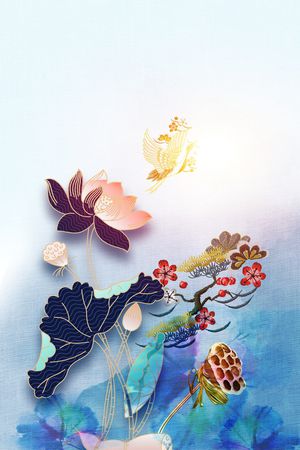 定位花印花花型图片