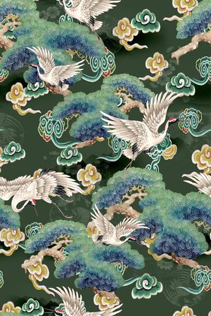 祥云印花花型图片