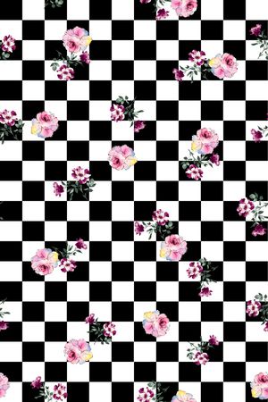 格子印花花型图片