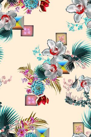 鸟印花花型图片
