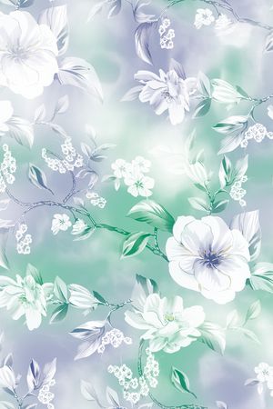 绿植树叶印花花型图片