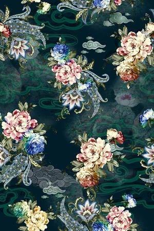 佩斯利印花花型图片