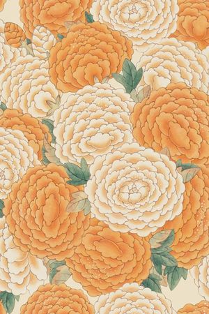桃花印花花型图片